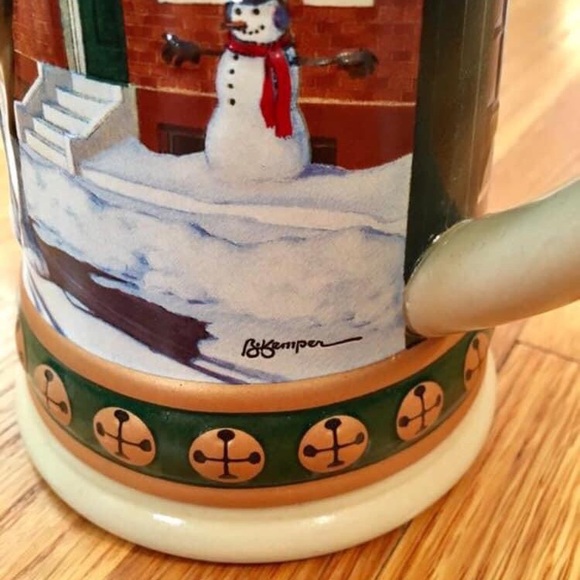 Budweiser VTG 1993 Hometown Holiday Christmas Beer Stein Mug Clydesdales Horses - Picture 3 of 7